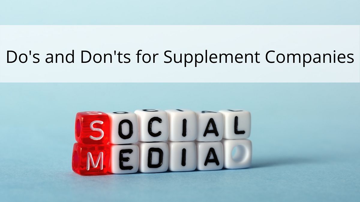 Social Media for Supplement Companies